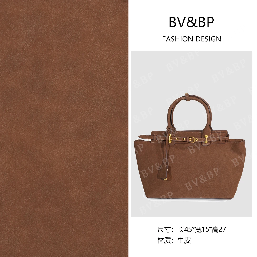 BV&BP· 原创设计 真皮高定手提单肩包  BV1328-咖啡色-PLD