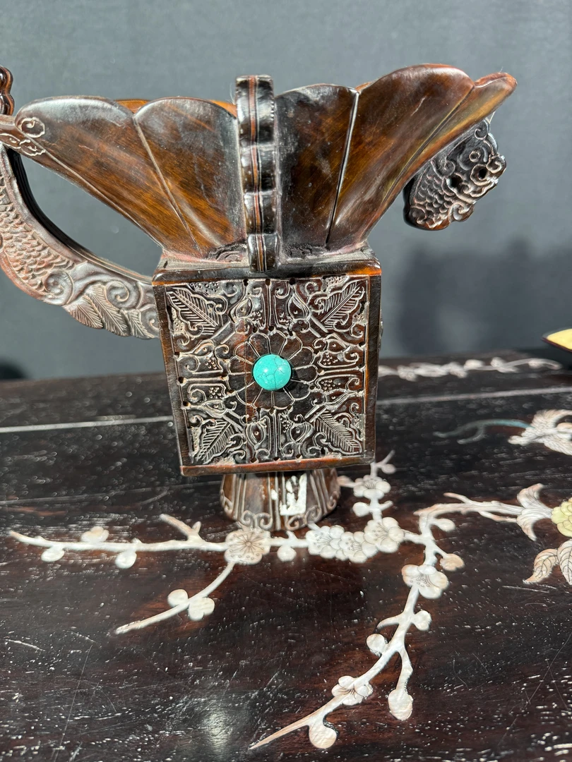 2.16香港王老板-牛角摆件a1868