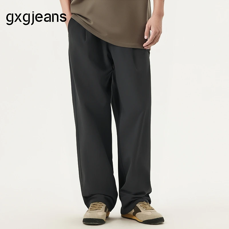 gxg.jeans男装  掐褶时尚休闲裤宽松垂感长裤25夏新品#J25D022102