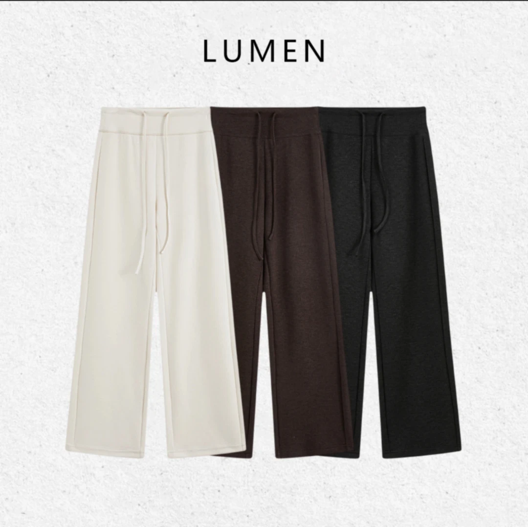 【LUMEN 新品】松弛腔调感宽松简约版型绳随休闲裤舒柔特面料女裤