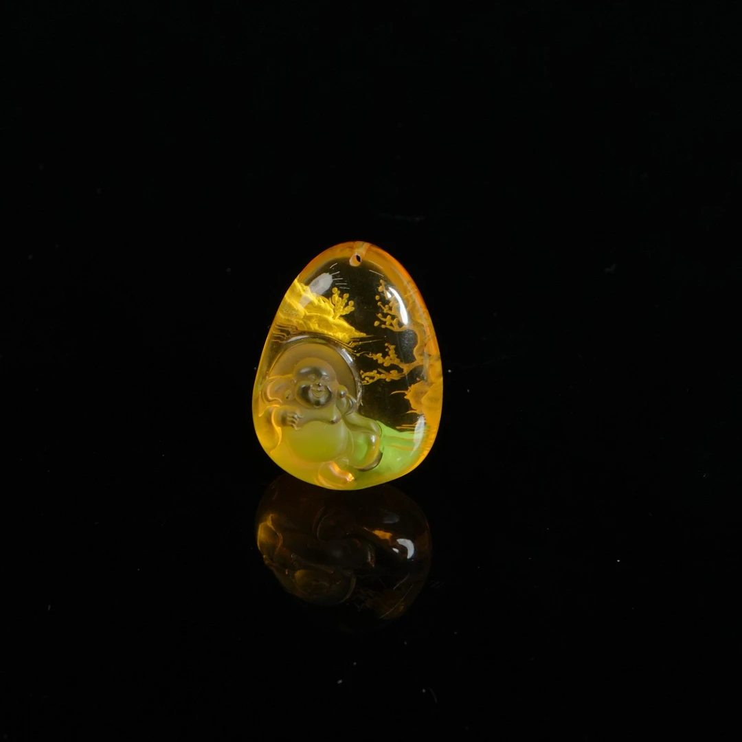 DY-M3076 杨弘伟大师阴阳双面雕刻吊坠 5.56g