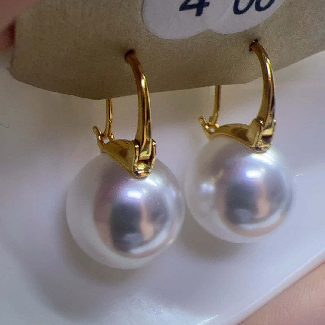 淡水珍珠耳饰银S925镶嵌