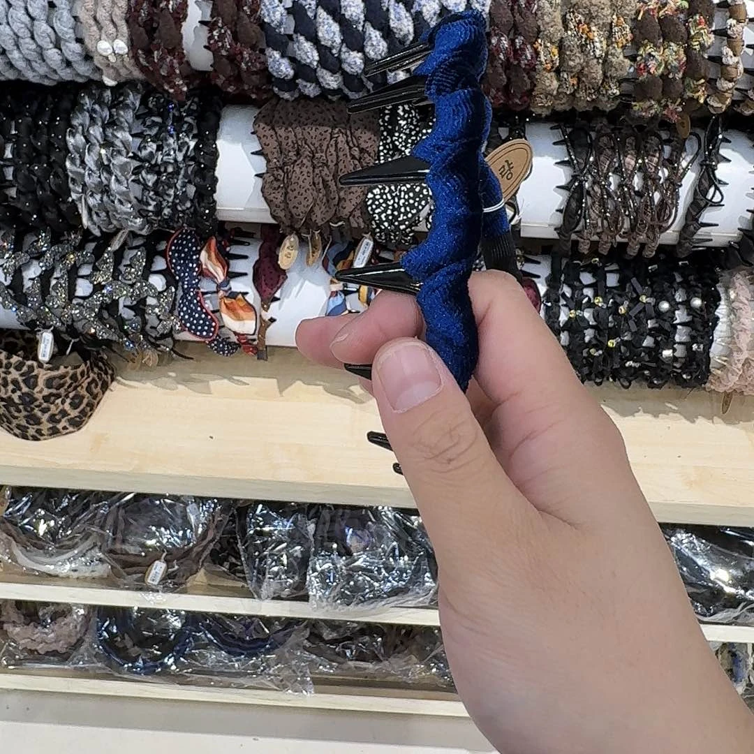 非金属蓝色丝绒齿梳