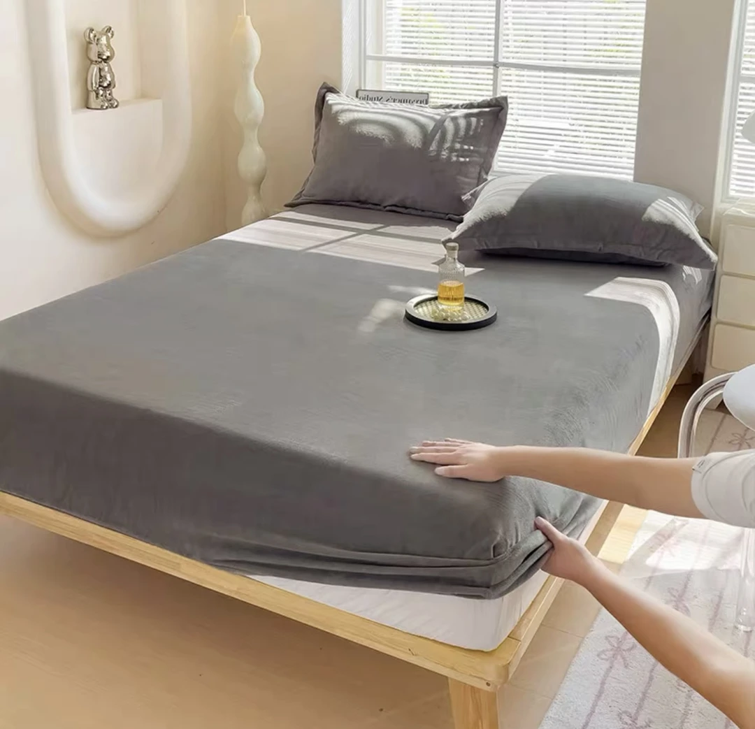 E5602多花色冬季珊瑚绒床笠(203*142*5cm)