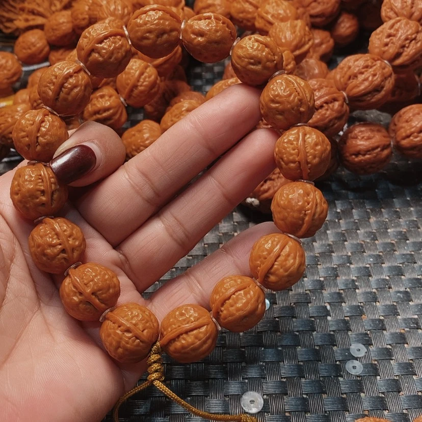 【闪购商品】文玩核桃吊坠江**画金豆子