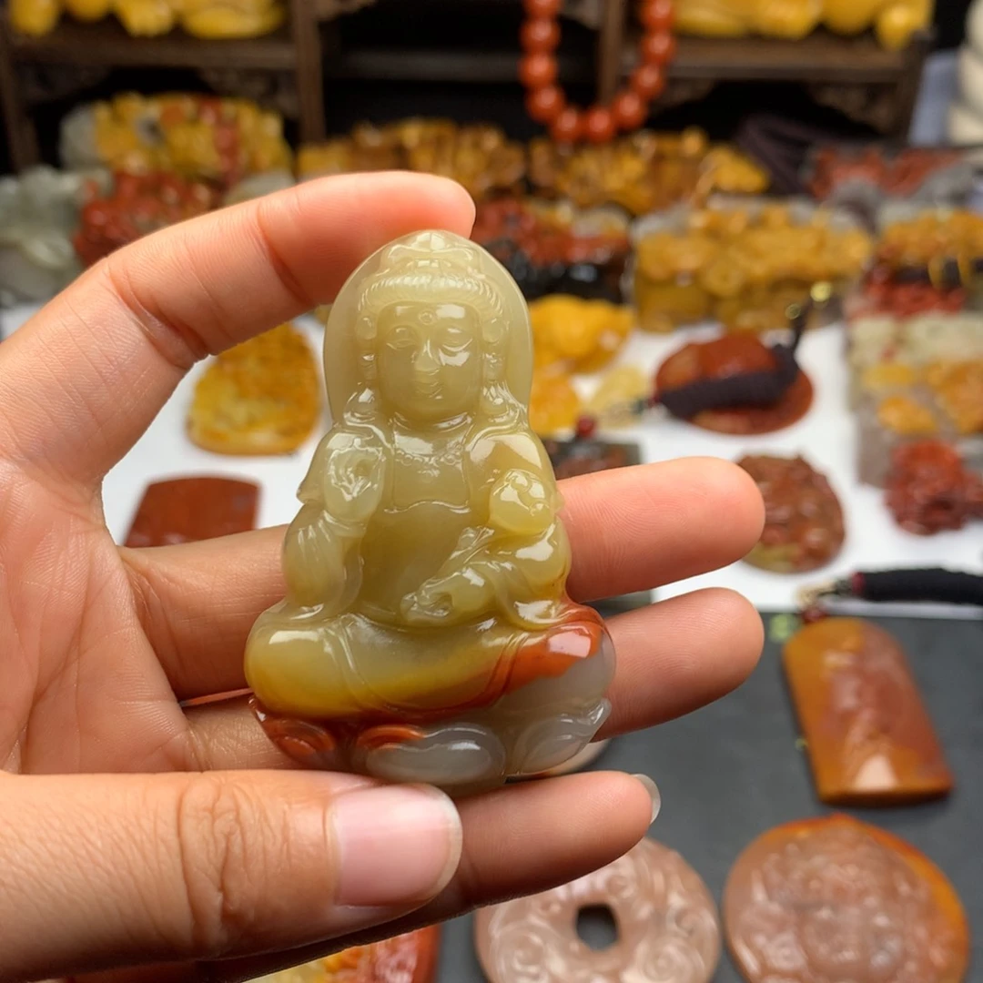 石英质玉（黄龙玉）挂件未镶嵌用****9