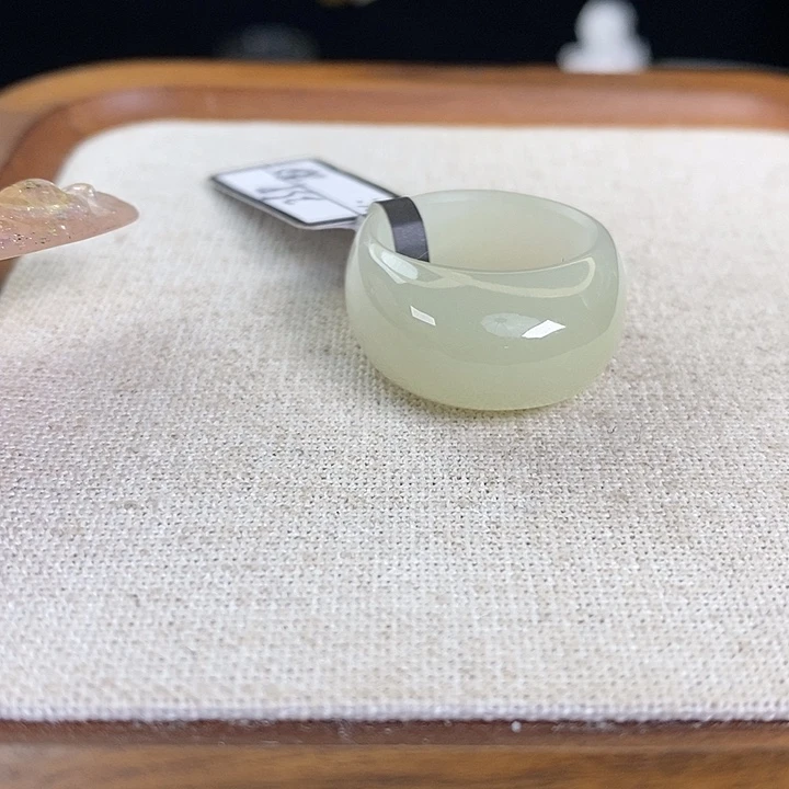 和田玉未镶嵌戒指Z84 晴水馒头 16.9