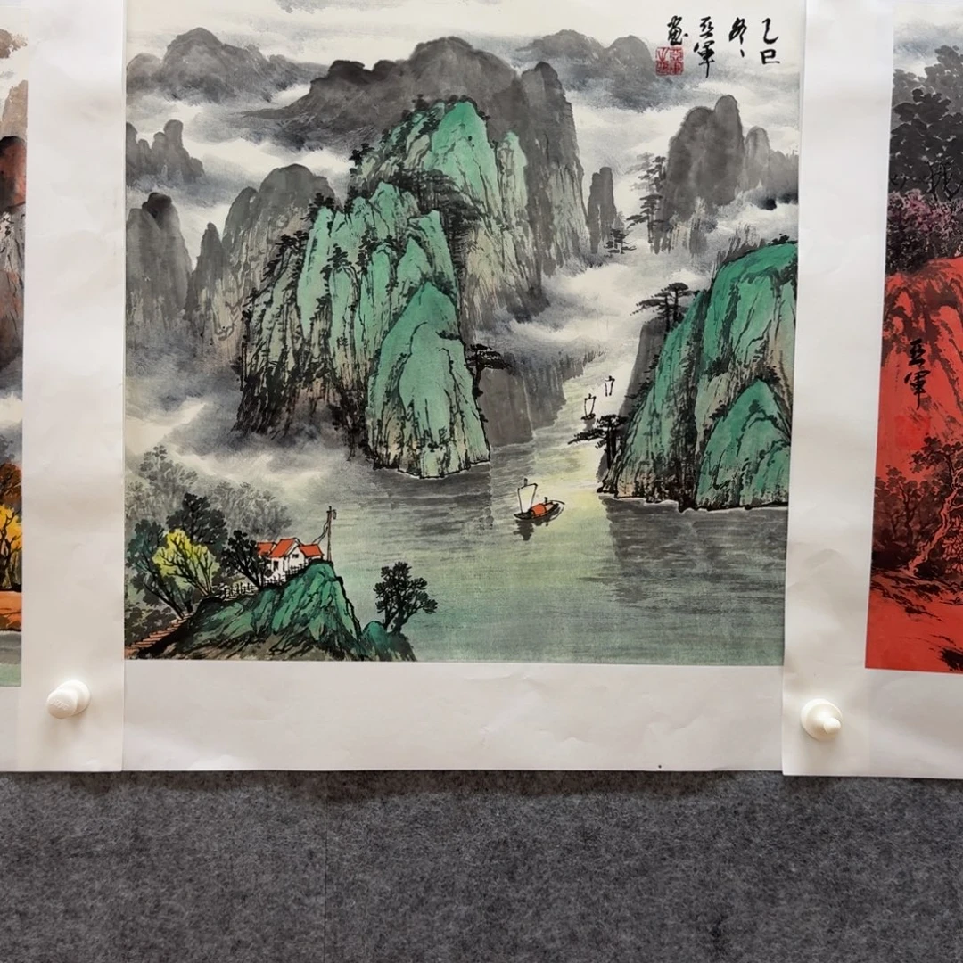 国画胡亚军50斗方作品山水