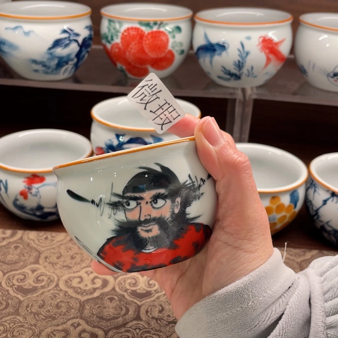 微瑕纯手绘釉下彩