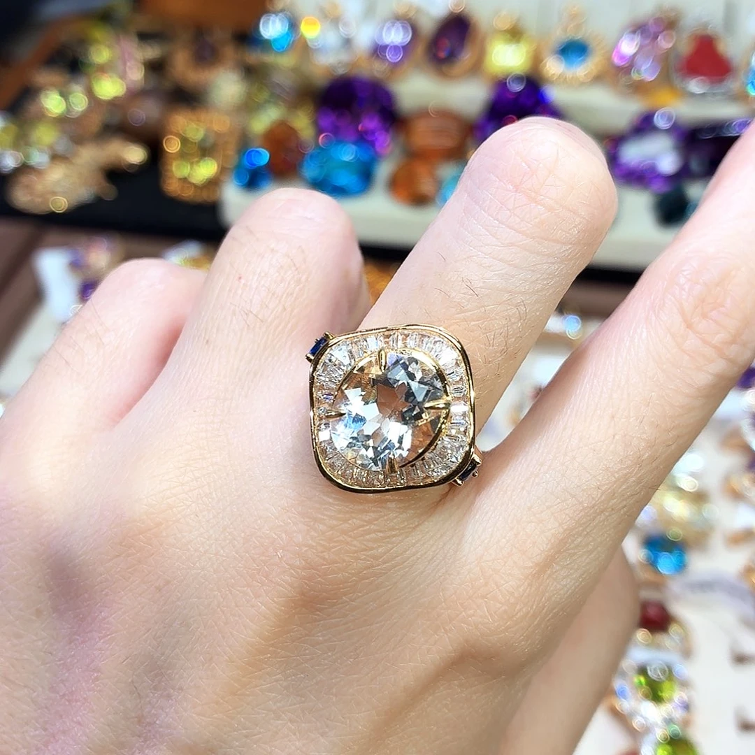 银S925镶嵌水晶戒指