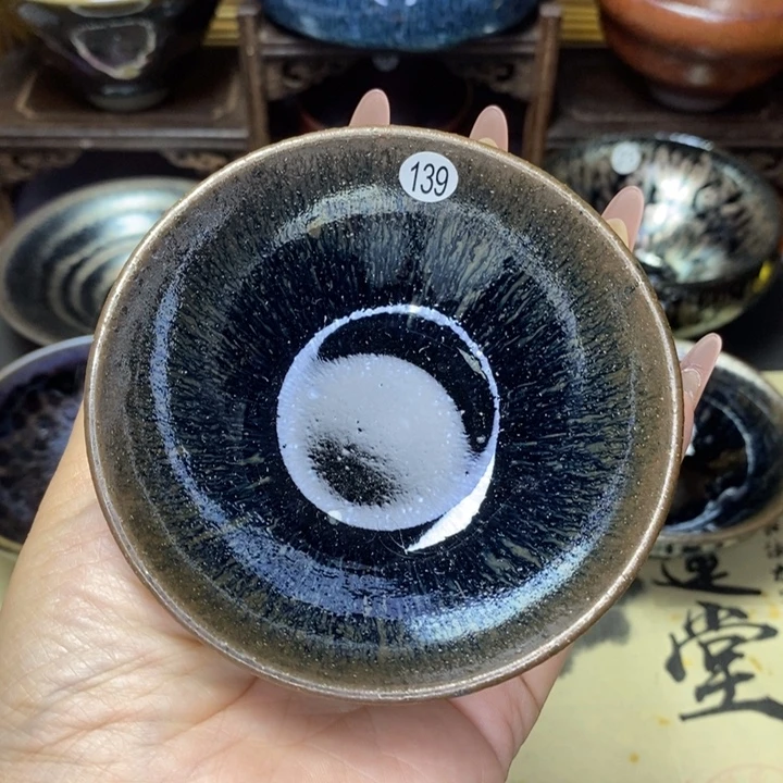 茶盏建窑建盏主人杯磨底微瑕