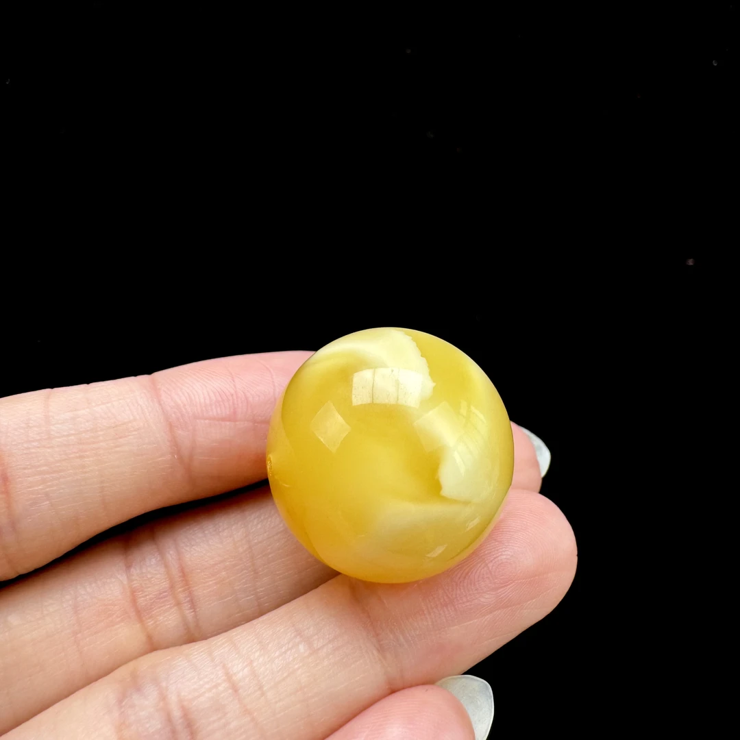 A1147 天然蜜蜡 圆珠23.2 mm 支持复检 假一罚四