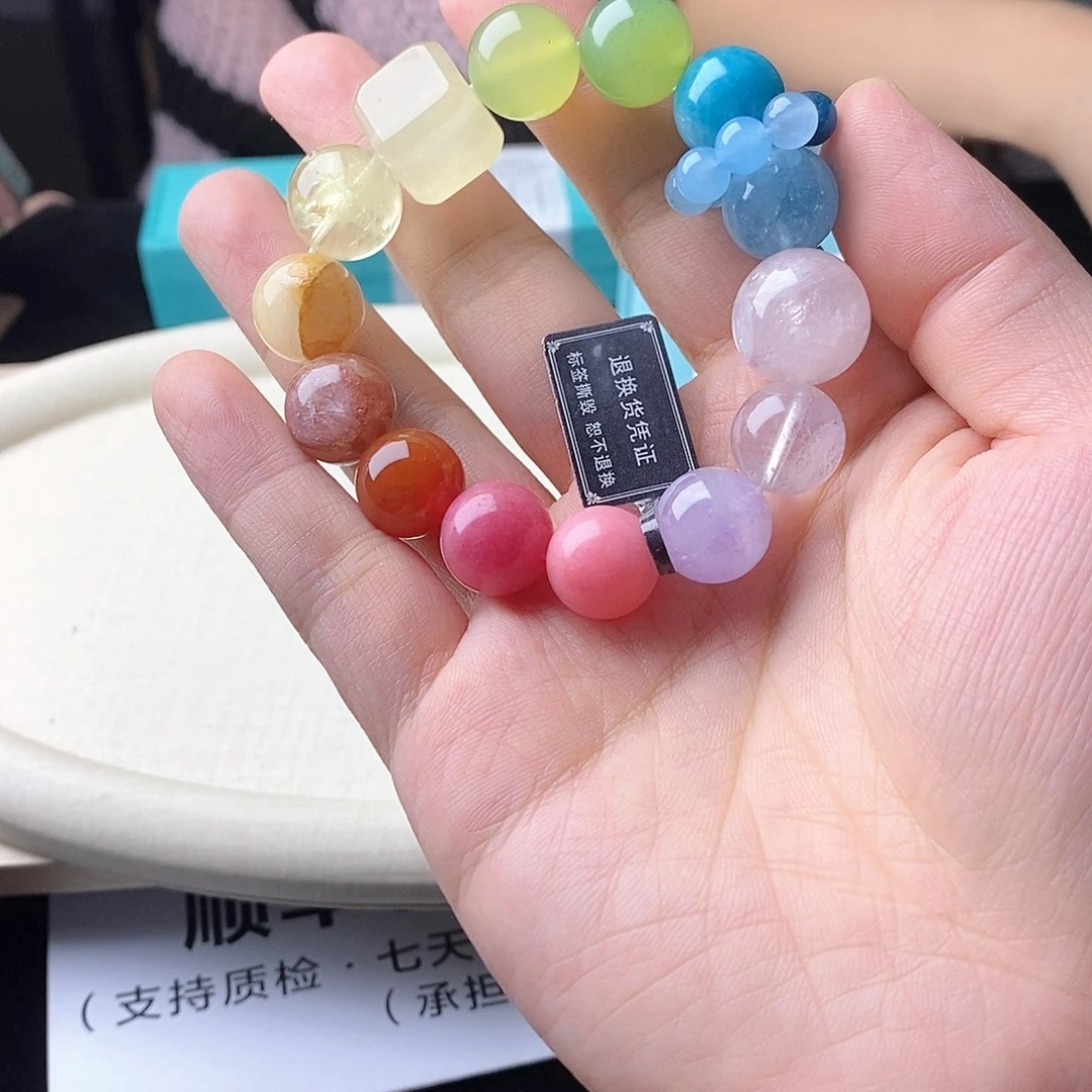 银S925镀金镶嵌手链水晶