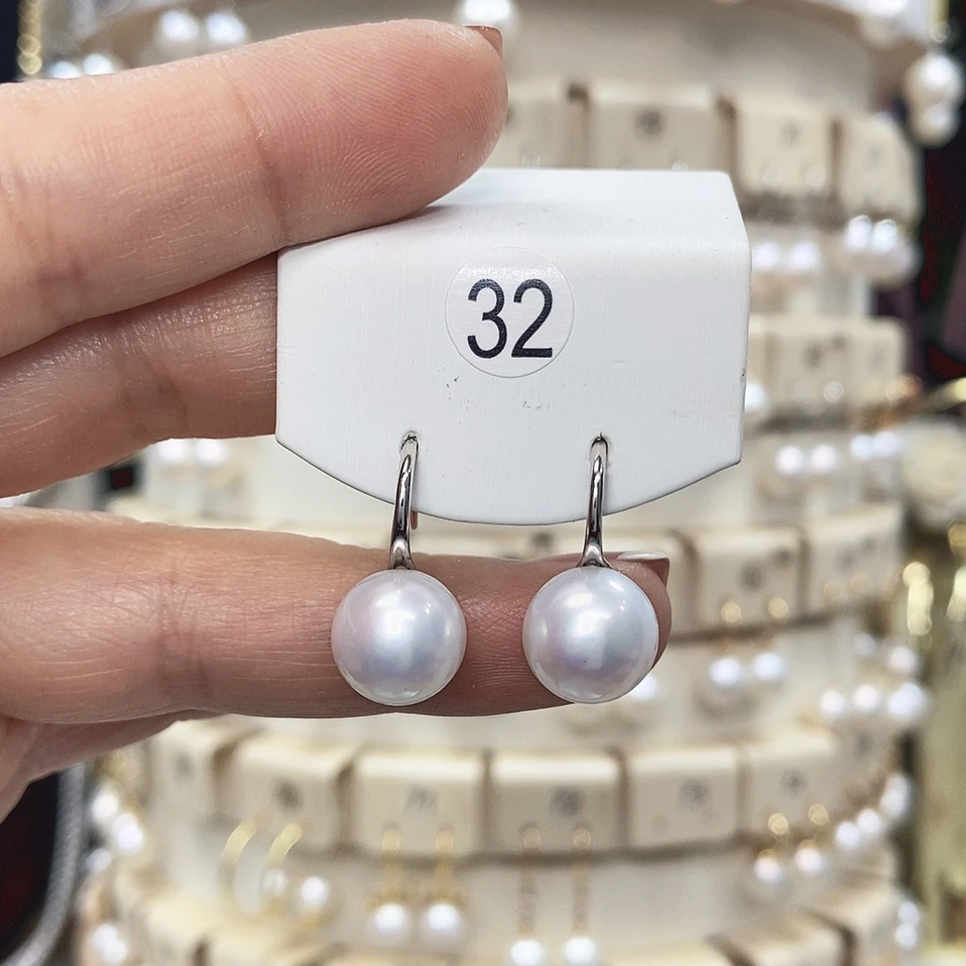 耳饰淡水珍珠银S925镶嵌