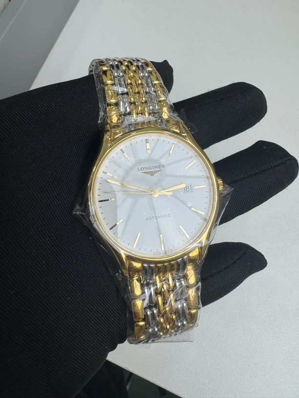 99新 Longines/浪琴 浪琴律雅系列961间金条款高端时尚男士腕表