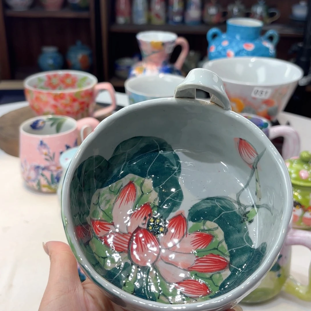 景德镇手绘高温釉下彩陶瓷茶具