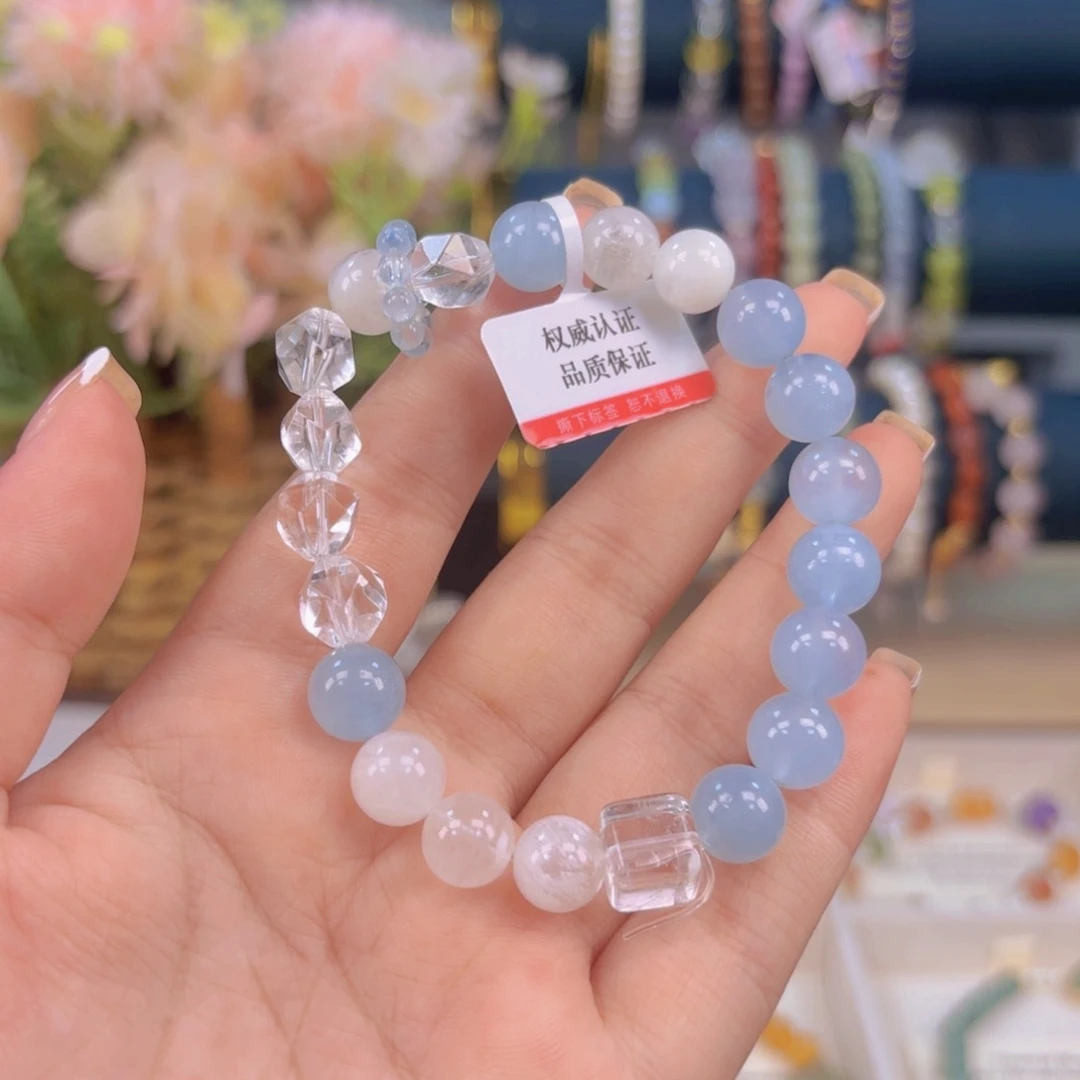 烟晶手链银S925镶嵌