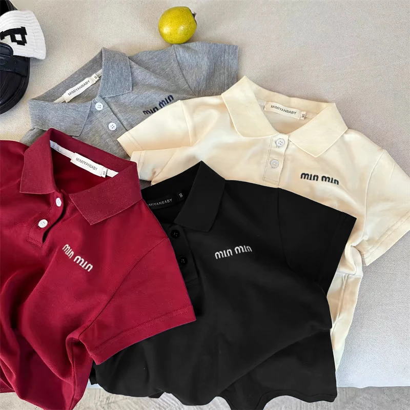 纯棉POLO领翻领宝宝短袖POLO衫帅气儿童宽松夏季上衣服男女童装潮