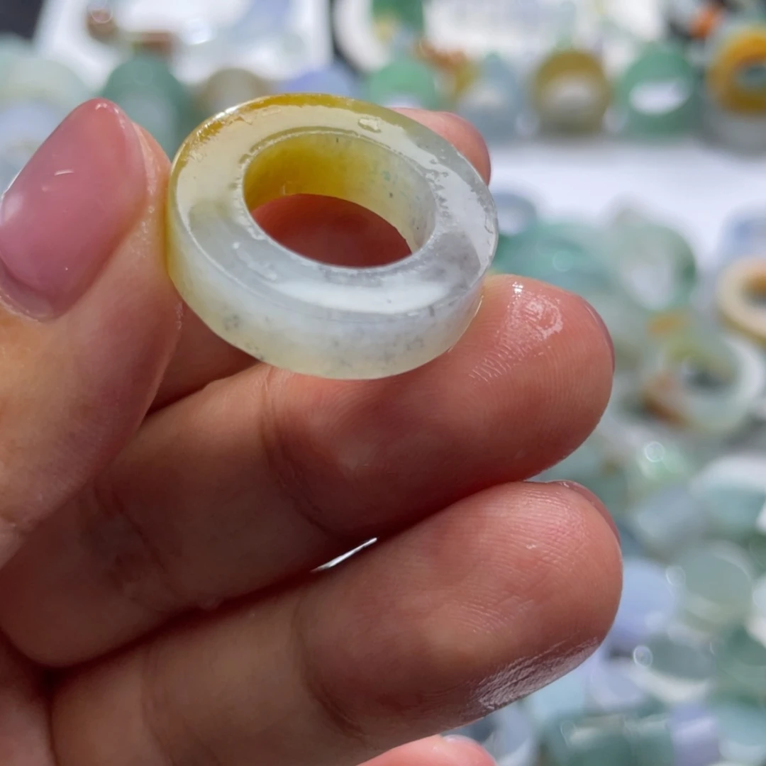 【闪购商品】定制翡翠未镶嵌天然翡翠6-13特色冰黄乌鸡