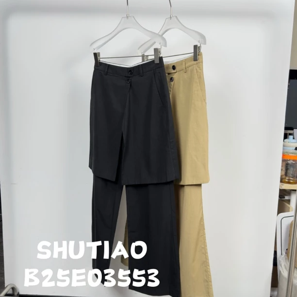 【SHUTIAO】2025夏季：新款小众设计款裤子B25E03553