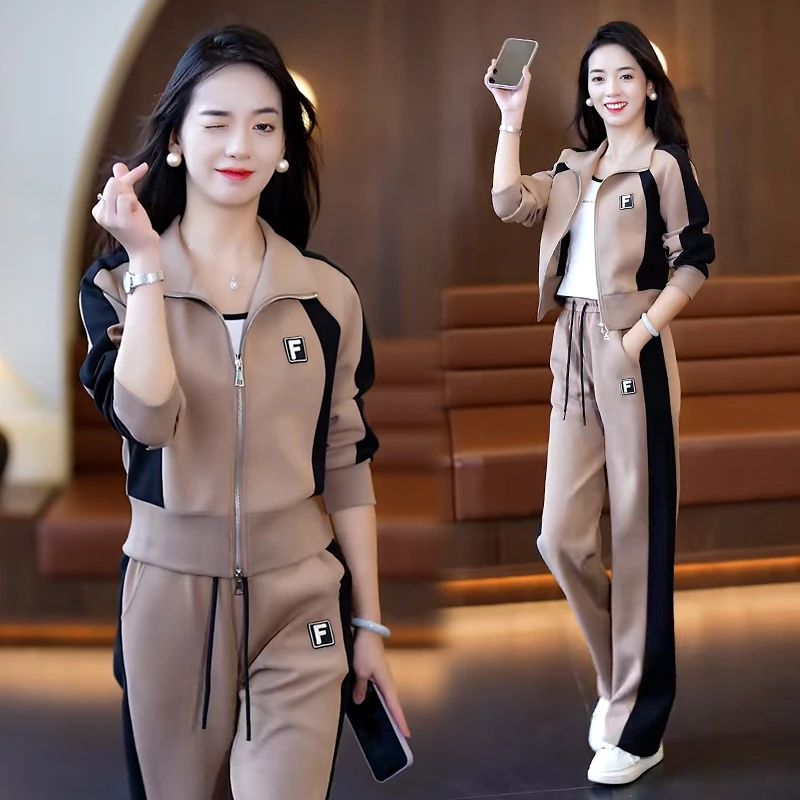 2025年春秋新款爆款显瘦休闲套装女洋气减龄小个子运动裤子两件套