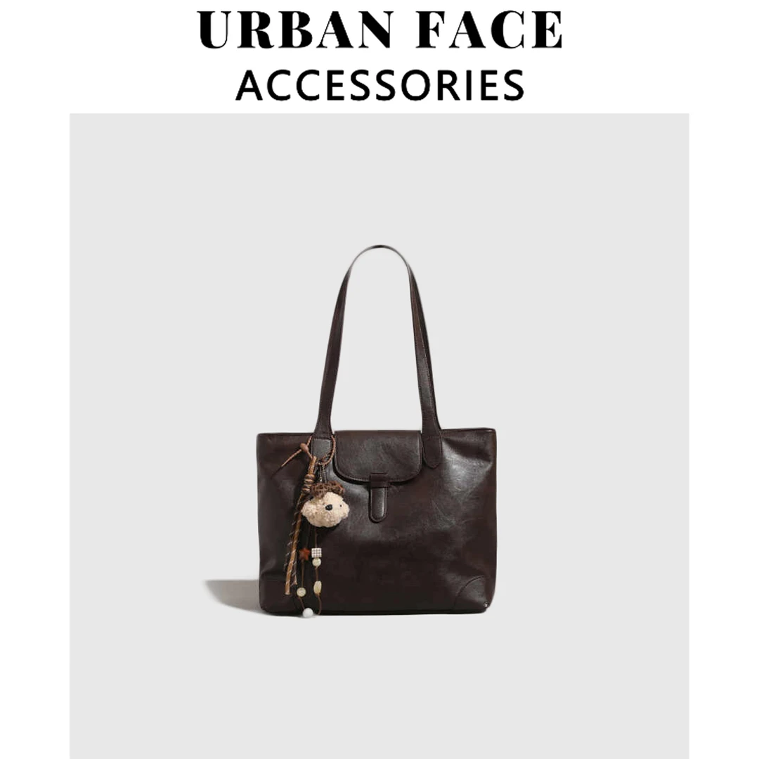 【赵露思同款】URBAN FACE秋冬复古美拉德大容量通勤托特包腋下包潮