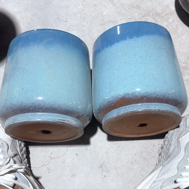 紫砂花盆口径19高度21两只正品