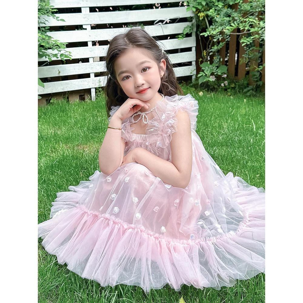 女童连衣裙夏装2025新款洋气儿童吊带纱裙小女孩夏季薄款公主裙子