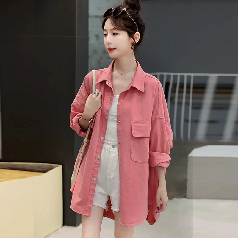 纯棉2025年春秋新款时尚宽松衬衫女洋气减龄显瘦气质百搭衬衣外套