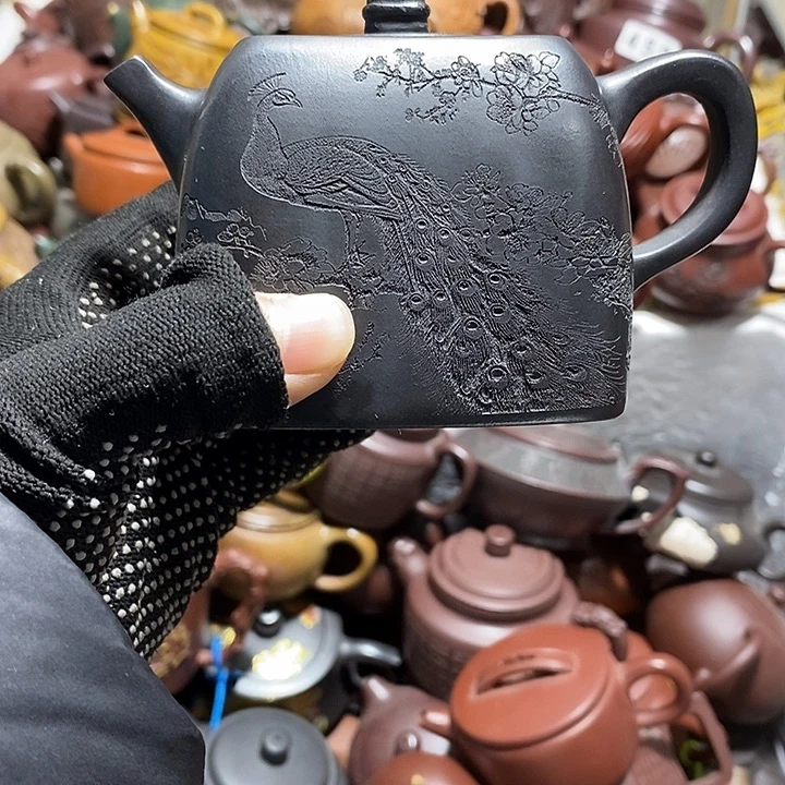 紫砂茶壶微瑕微笑晃盖