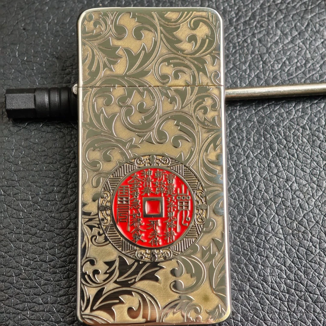 ZORROZC5超薄二代唐草山鬼花钱底部密封打火机鸿运当头原装防风机