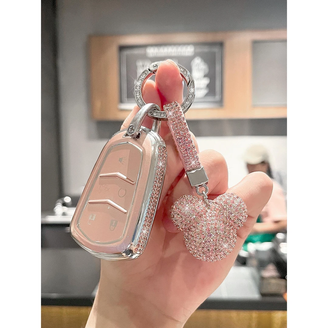 适用凯迪拉克钥匙套XT5/XT4扣XTS车XT6CT4/CT5壳CT6/GT4镶钻女士