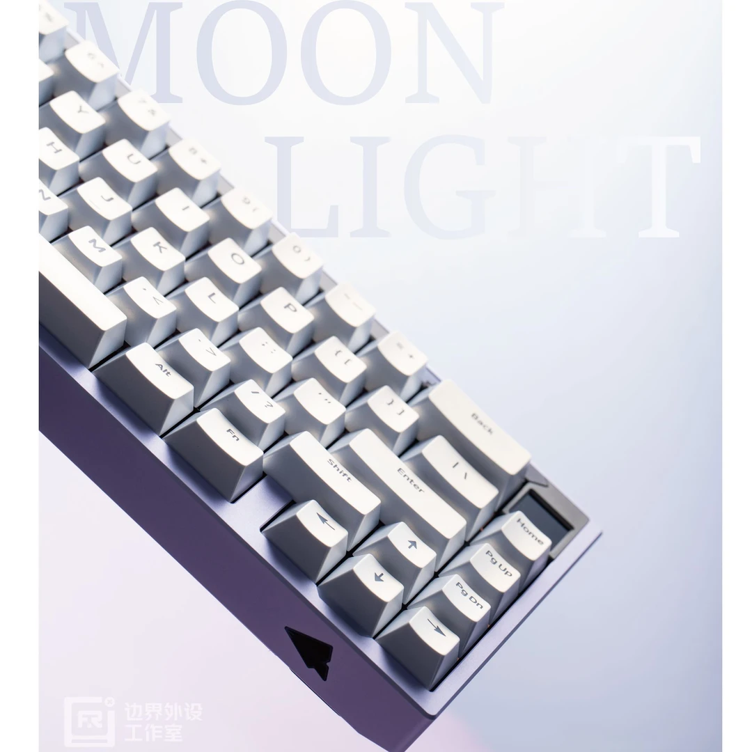 边界外设幻彩珠光系列键帽原厂高度PC1.7厚度雨RAINY75wooting