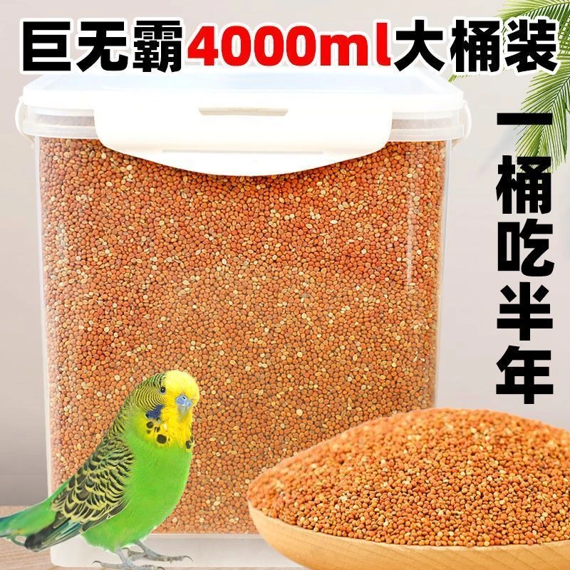 【直播专用】新粮带壳红谷子优质鹦鹉粮牡丹玄凤虎皮粮红谷子优质粮