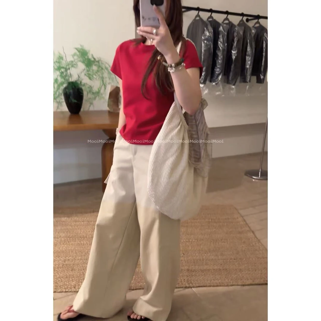 【mooi】'小辣椒'春夏新款韩版ins风小众设计感T恤