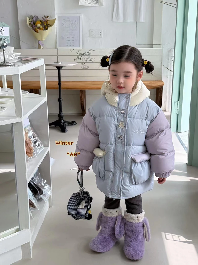 【AH现货】女童蓝色卡通加厚羽绒服（8015-冬A）汉服