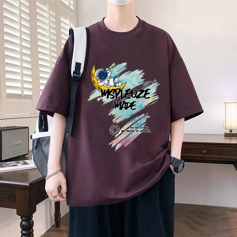 潮牌美式纯棉短袖t恤男女宽松ins大码上衣夏装情侣装运动休闲半袖