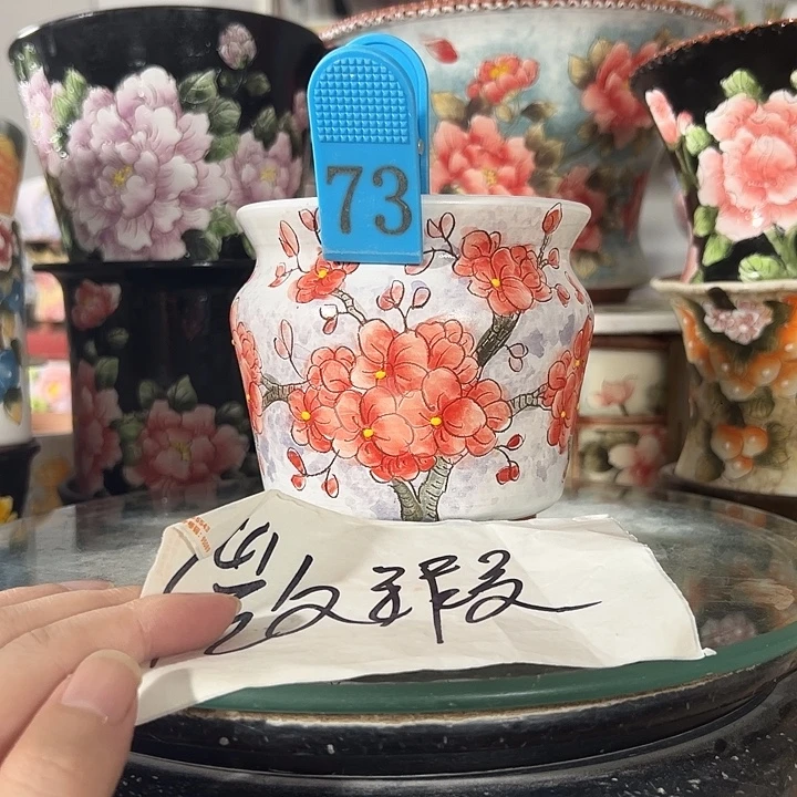 景德镇手绘花盆 满38包邮
