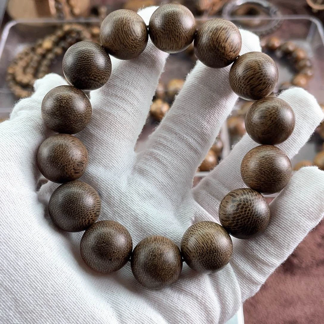 沉香手串大**梦越南芽庄白棋