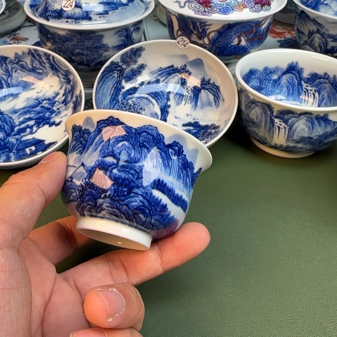 纯手工纯手绘茶具石头249