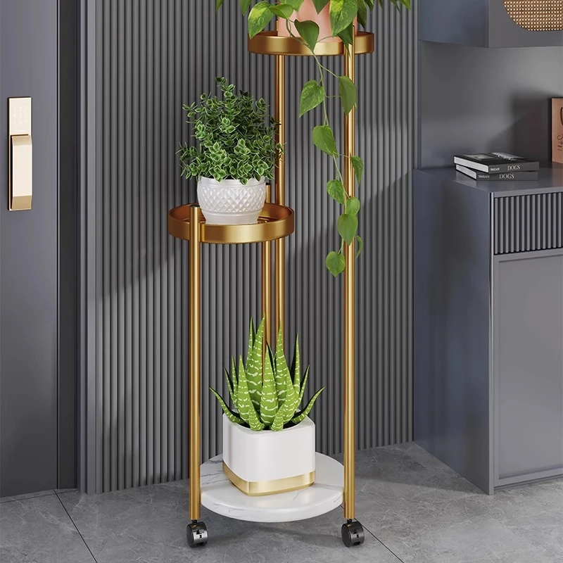 客厅花架子落地式家用植物摆放花架置物架2024新款阳台花盆托盆架
