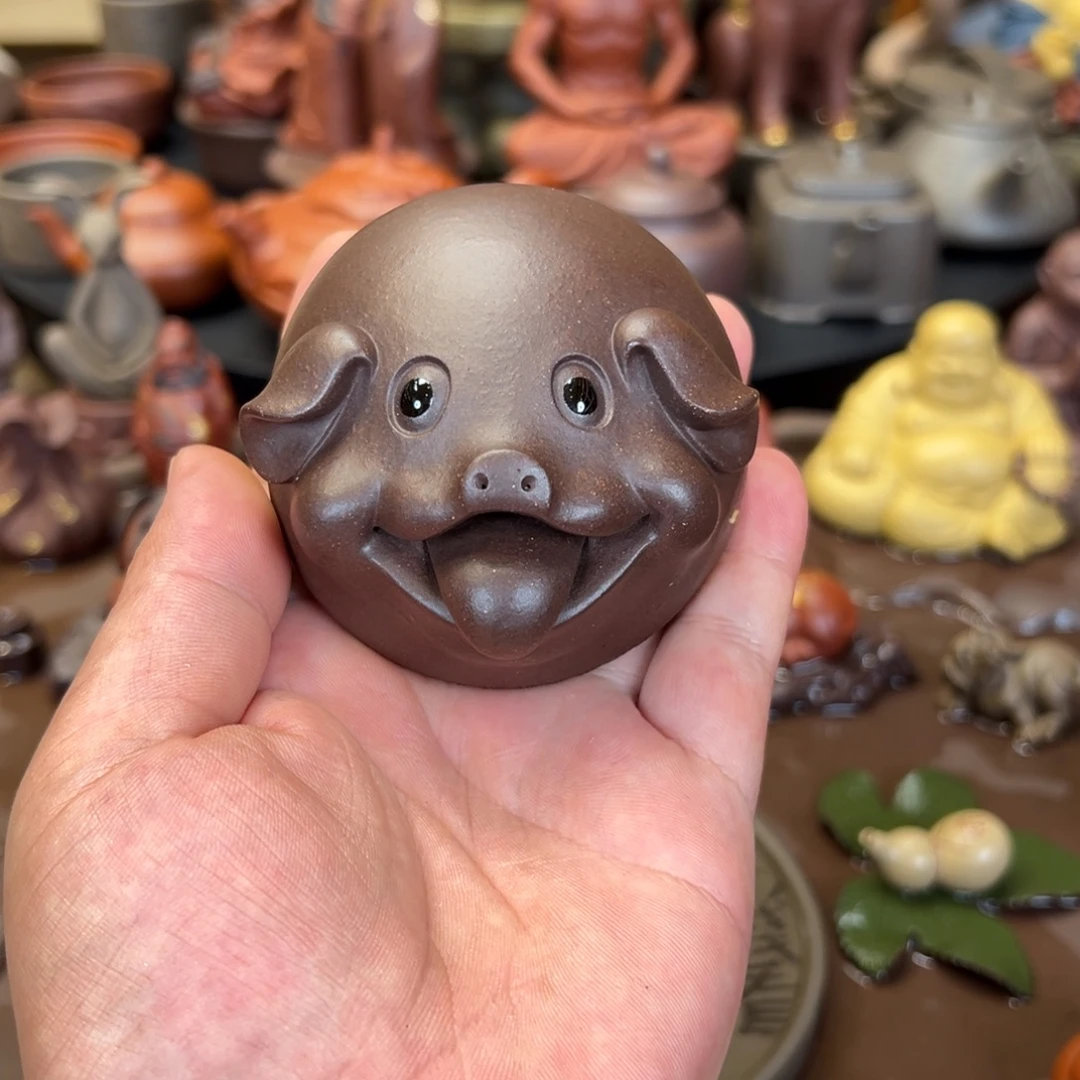 茶壶紫砂紫砂福猪