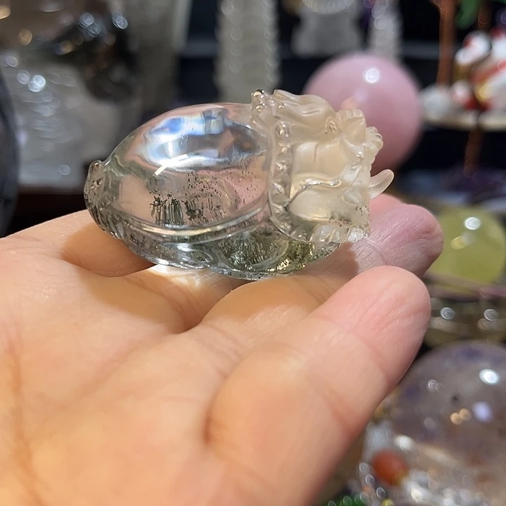 颈饰未镶嵌水晶绿幽灵龙龟