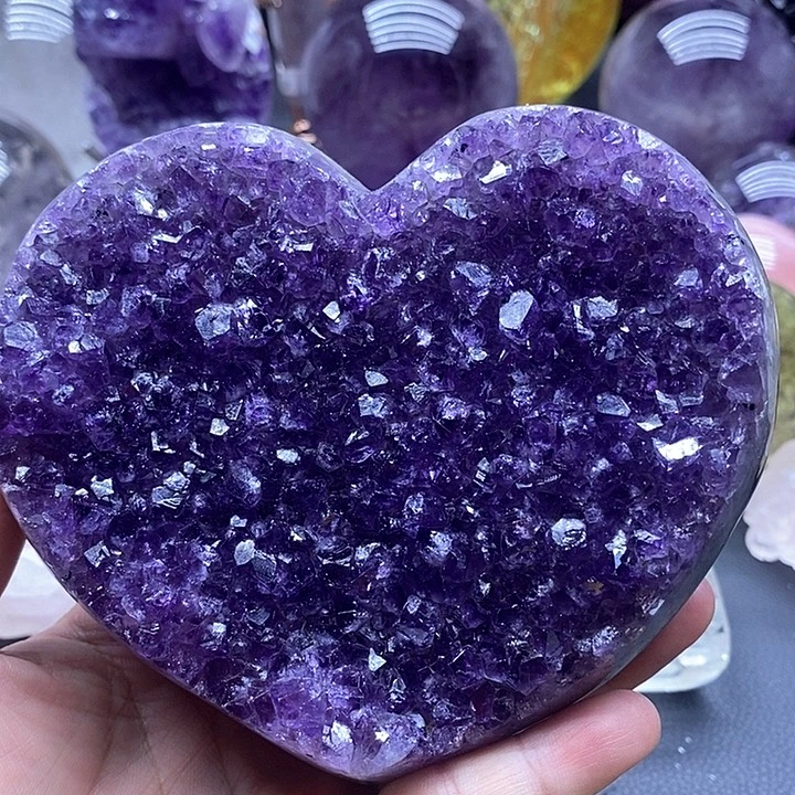 未镶嵌大型摆件（非配饰）水晶848紫水晶爱心