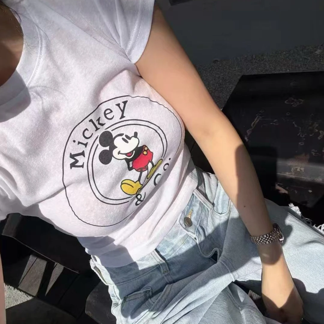 卷毛福（1JM26852#）米奇印花短T恤 3-10