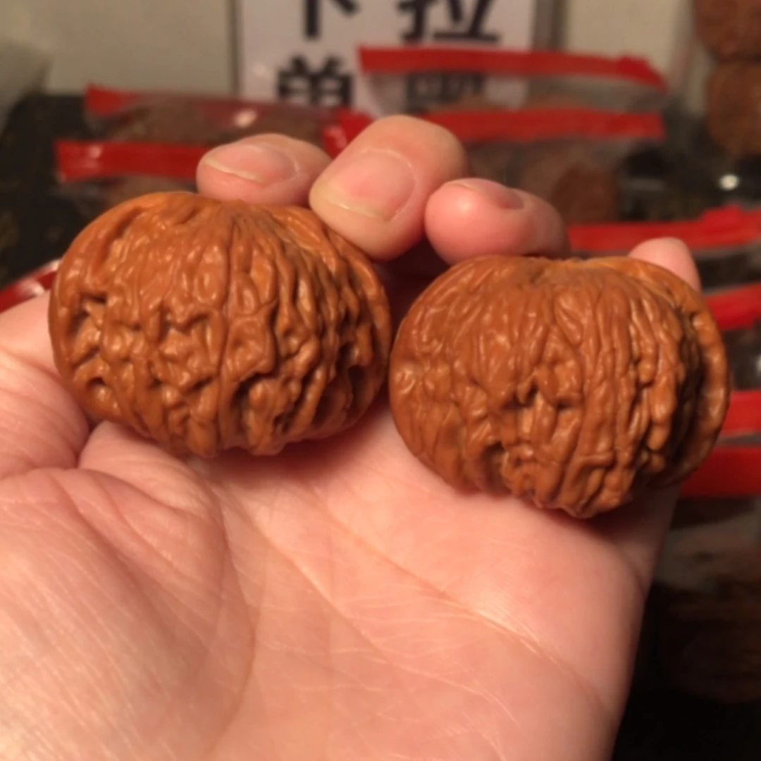 【闪购商品】文玩核桃把件心****方磨盘42