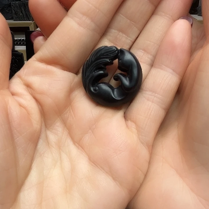 和田玉（墨玉）未镶嵌手链凤九