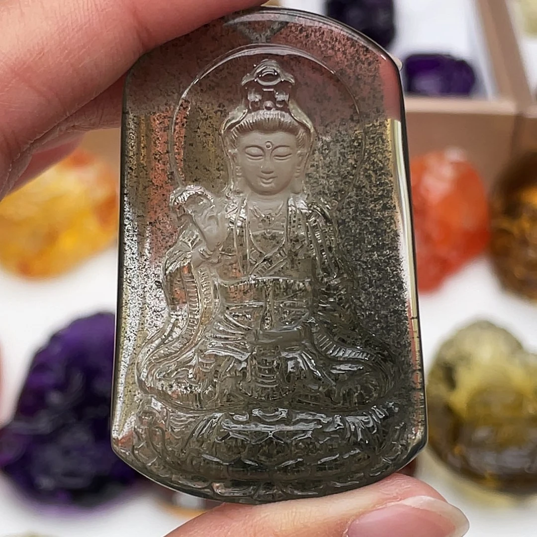 水晶颈饰未镶嵌定制吊坠观音