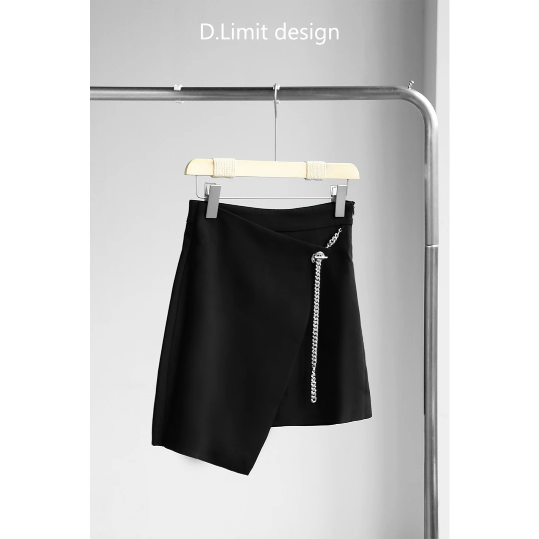 【D.Limit design】不规则A摆链条半身裙DLCK076