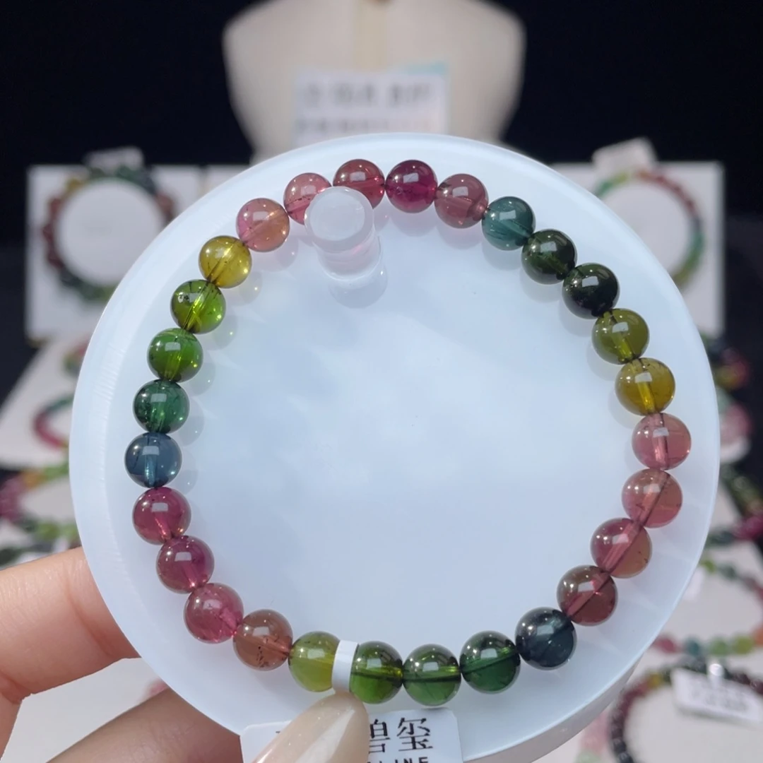 未镶嵌手串碧玺6.8mm±